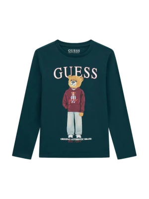 Guess Bluzka L6YI20 K3752 Zielony ciemny Regular Fit