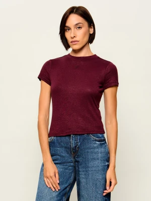 GUESS Bluzka Licia | Slim Fit bordowy
