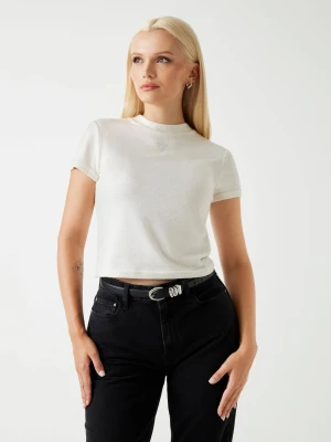 GUESS Bluzka Licia | Slim Fit ecru