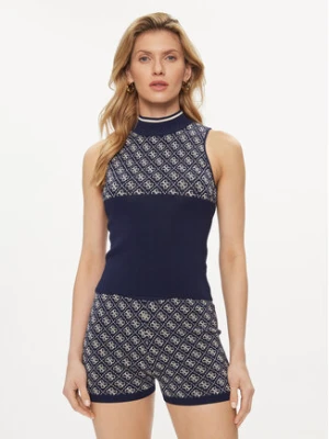 Guess Bluzka Lise W3YR26 Z37K0 Granatowy Regular Fit