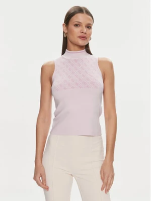 Guess Bluzka Lise W3YR26 Z37K0 Różowy Slim Fit