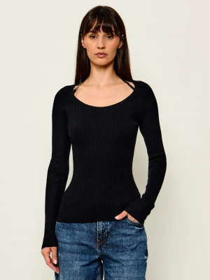 GUESS Bluzka Meghan | Slim Fit czarny