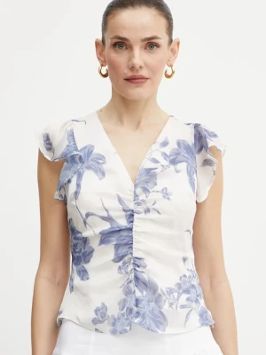 Guess bluzka MELANIE damska kolor beżowy wzorzysta W5GH86 WCWF2