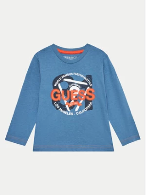 Guess Bluzka N4BI03 I3Z14 Niebieski Regular Fit