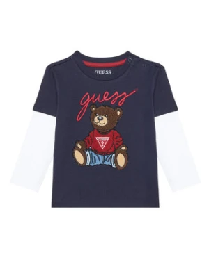 Guess Bluzka N4BI08 I3Z14 Granatowy Regular Fit