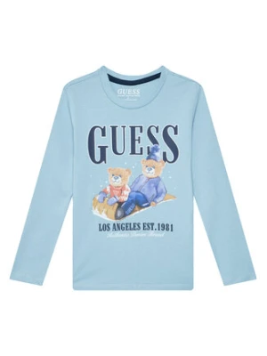 Guess Bluzka N5BI04I3Z14 Błękitny Regular Fit