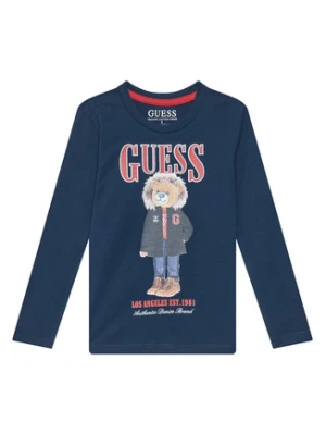 Guess Bluzka N5BI04I3Z14 Granatowy Regular Fit