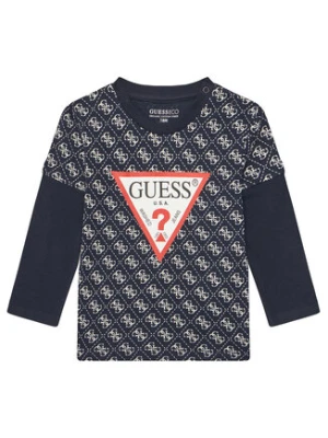 Guess Bluzka N5YI09 K8HM4 Granatowy Regular Fit