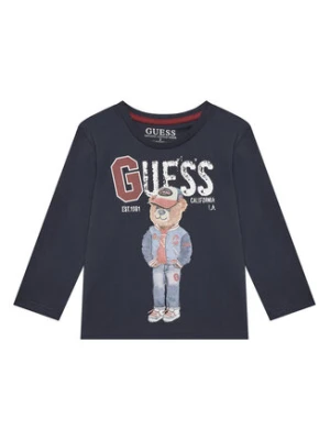 Guess Bluzka N5YI23 K8HM4 Granatowy Regular Fit