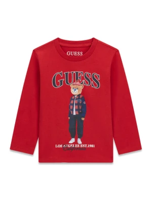 Guess Bluzka N6BI04 K5854 Czerwony ciemny Regular Fit