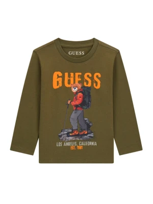 Guess Bluzka N6BI04 K5854 Zielony Regular Fit