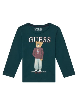 Guess Bluzka N6YI06 K3794 Zielony ciemny Regular Fit