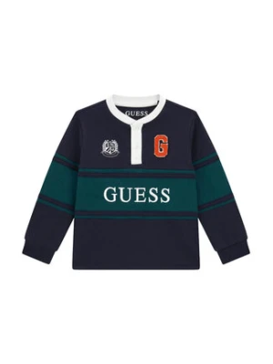 Guess Bluzka N6YI16 6K4432 Granatowy Regular Fit