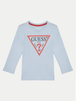 Guess Bluzka N84I24 K8HM0 Błękitny Regular Fit