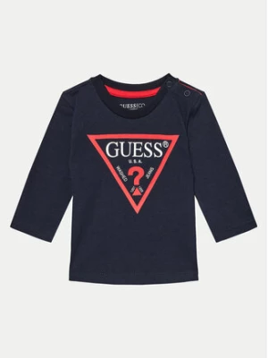 Guess Bluzka N84I24 K8HM0 Granatowy Regular Fit