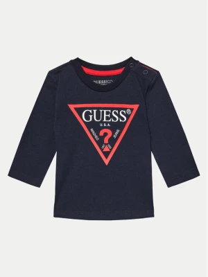 Guess Bluzka N84I24 K8HM0 Granatowy Regular Fit