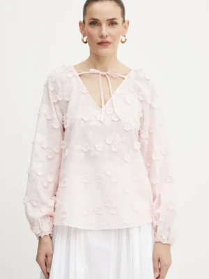 Guess bluzka PELARI damska kolor różowy wzorzysta W5GH0Y WHAJ0
