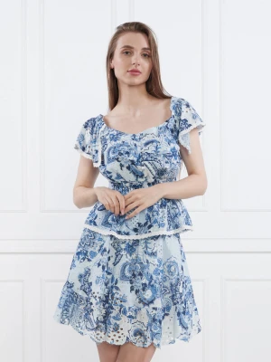 GUESS Bluzka | Regular Fit niebieski