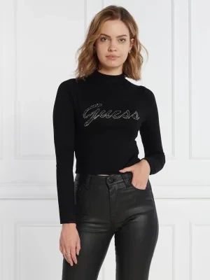 GUESS Bluzka RHINESTONE LOGO | Regular Fit