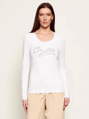 GUESS Bluzka | Slim Fit biały