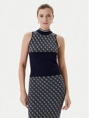 Guess Bluzka W3YR26 Z37K0 Granatowy Regular Fit