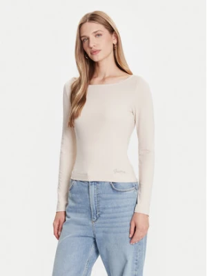 Guess Bluzka W5BP46 KCYV2 Beżowy Slim Fit