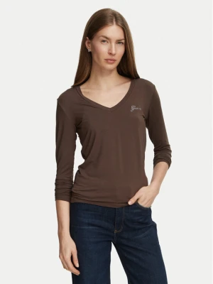 Guess Bluzka W6BI56 K6890 Brązowy Slim Fit