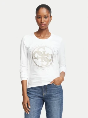 Guess Bluzka W6BI58 K7388 Biały Slim Fit