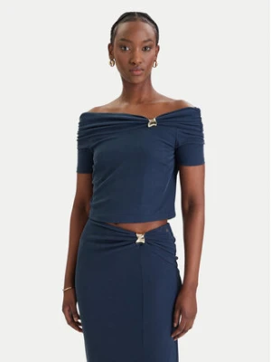 Guess Bluzka W6GP12 K2935 Granatowy Regular Fit