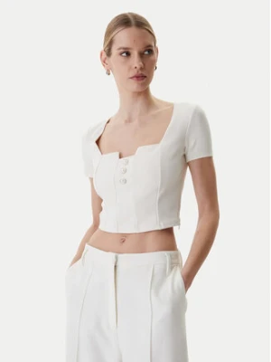 Guess Bluzka W6RP08 KCBO2 Écru Classic Fit