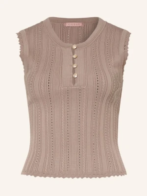 Guess Bluzka Z Dzianiny Carmen beige