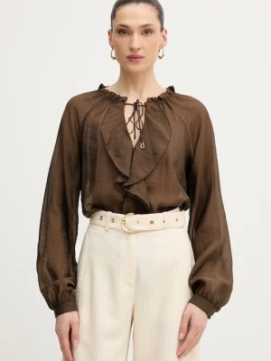 Guess bluzka z falbanką damska MAELYS