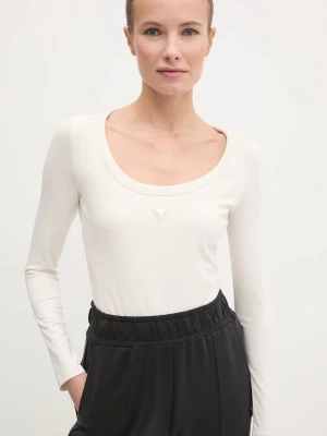 Guess body damskie bawełniane z elastanem COLETTE beżowy