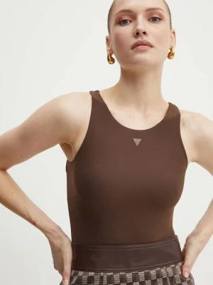 Guess body KIM damskie kolor brązowy W4YP46 KCDE0