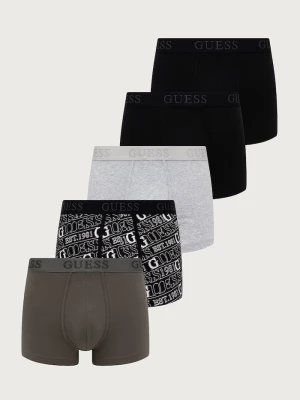 Guess bokserki dopasowane męskie bawełniane z elastanem 5-pack czarny