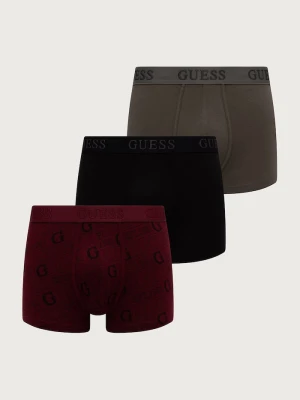 Guess bokserki dopasowane męskie bawełniane z elastanem JOE 3-pack czarny