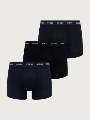 Guess bokserki dopasowane męskie bawełniane z elastanem JOE 3-pack czarny