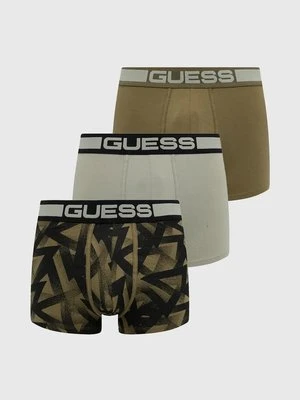 Guess bokserki JOE 3-pack męskie kolor zielony U4BG05.K6YW1