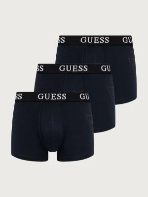 Guess bokserki męskie z bawełną 3-pack granatowy