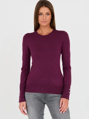 GUESS Bordowy damski cienki sweter, Rozmiar S