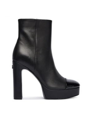 Guess Botki FLFRNT LEA10 Czarny