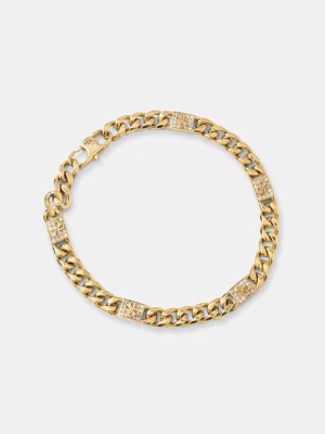 Guess bransoletka męska ze stali nierdzewnej 4G FRONTIERS