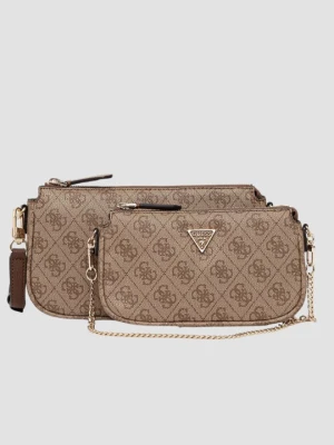 GUESS Brązowa damska kopertówka 2 w 1 Noelle II