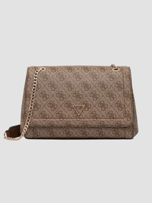 GUESS Brązowa logowana torebka damska Noelle II