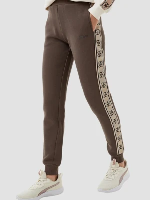GUESS Brązowe damskie spodnie dresowe Britney Jogger, Rozmiar XS