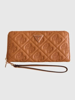 GUESS Brązowy duży portfel damski Adelasia
