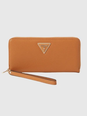 GUESS Brązowy duży portfel damski Laurel