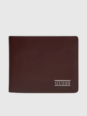 GUESS Brązowy portfel męski New Bosto Bifold