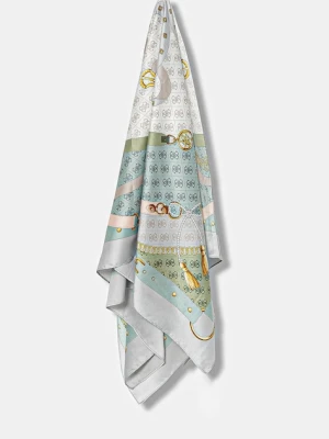 Guess chusta KEFIAH damska kolor niebieski wzorzysta AW5343 POL03