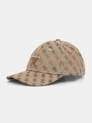Guess czapka z daszkiem KATYA kolor beżowy AW5368 POL01